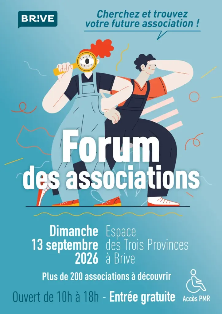 Forum des associations à Brive : entrée gratuite le 13 septembre