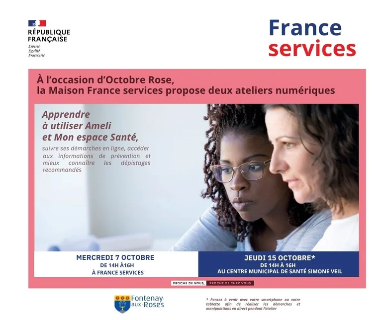 Octobre Rose à Fontenay-aux-Roses : un atelier gratuit pour vos démarches santé en ligne